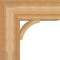 Ekena Millwork Thorton Block Rough Sawn Bracket w/ Offset Brace, Western Red Cedar, 8"W x 18"D x 18"H BKT0806X18X18THR05RWR - alternate 3